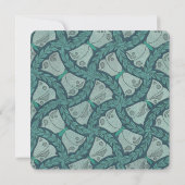 バタフライアールヌーボー結婚式招待状 招待状 (裏面)