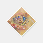 バタフライアー絵画トカクテル紙ナプキンス スタンダードカクテルナプキン (角)