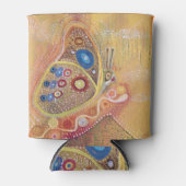 バタフライア絵画ートのカスタムクーラーボックス 缶クーラー (正面)