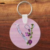 バタフライイニシャルV キーホルダー (正面)