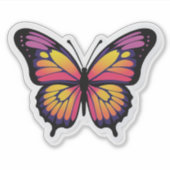 バタフライイメージの説明とラベル シール (正面)