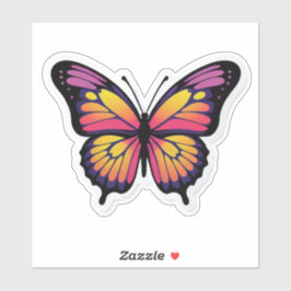 バタフライイメージの説明とラベル シール