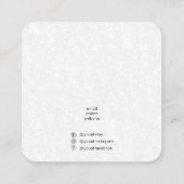 バタフライイヤリング製品表示カード スクエア名刺 (裏面)