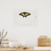 バタフライイラストレーションポスター ポスター (キッチン)