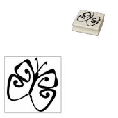 バタフライイラストレーション画印 ラバースタンプ (押印)