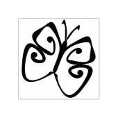 バタフライイラストレーション画印 ラバースタンプ (インプリント)