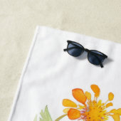 バタフライイラストレーション ビーチタオル (インサイチュ)