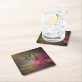 バタフライインザガーデンコースター紙 スクエアペーパーコースター (インサイチュ)