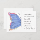 バタフライインスピレーション サンキューカード (正面/裏面)