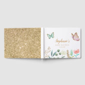 バタフライインフローラガーデンベビーシャワー ゲストブック (全面)