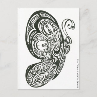 バタフライインブラック&ホワイト， 2009 ポストカード