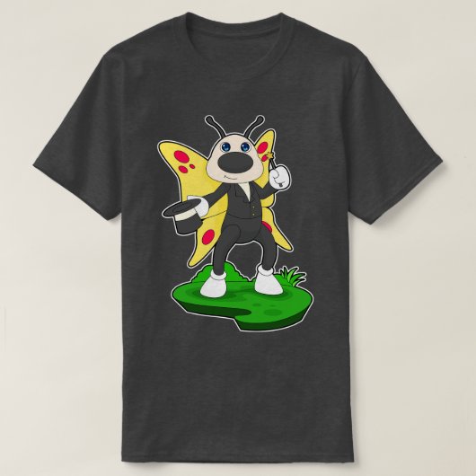 バタフライウィザード魔法ワンドシリンダ Tシャツ (デザイン正面)