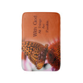 バタフライウィズゴッド感動的引用文 バスマット (正面縦)