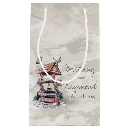 バタフライウィッシングウェル抱き枕 スモールペーパーバッグ (正面)