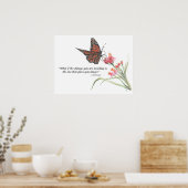 バタフライウィングストランスフォーメーションスケッチアートプリント ポスター (キッチン)