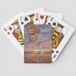 バタフライウィングス付きスケルトントランプのポーカートランプ トランプ