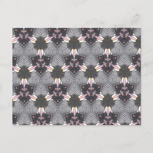 バタフライウィングス幾何デザインはがき ポストカード (正面)