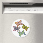 バタフライウィングワードアートギフト冷蔵庫用マグネット マグネット (インサイチュ (食洗機))