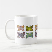 バタフライウィングワードア感動的ートコーヒーマグ コーヒーマグカップ (左)