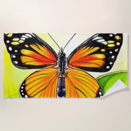バタフライウィング詳細デザイン ビーチタオル