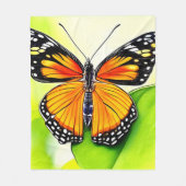 バタフライウィング詳細デザイン フリースブランケット (正面)