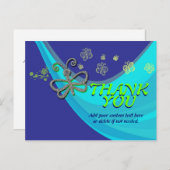 バタフライウィンドダンスありがとうはがき ポストカード (正面/裏面)