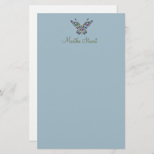 バタフライウイスパーの色を変える~文房具 便箋 (正面/裏面)