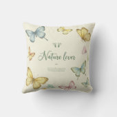 バタフライウイスパー自然インスパイア装飾用クッション クッション (裏面)