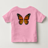バタフライウイングトドラーTシャツかわいいバタフライティー トドラーTシャツ (裏面)