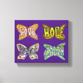 バタフライウイングワードアートキャンバスプリント絵画ズ キャンバスプリント (正面)