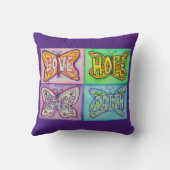バタフライウイングワードアートパティカル装飾用クッション クッション (裏面)