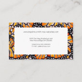 バタフライウイング（昆虫）オオカバマダラ、モナークカラフル モダン 名刺 (裏面)