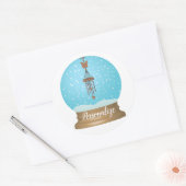 バタフライウインドチャイムスノーグローブ春夏 ラウンドシール (封筒)