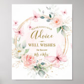 バタフライウォーターカラーアドバイス&ウィーズ結婚ズポスト ポスター (正面)