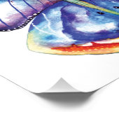 バタフライウォーターカラーアートフォト紙(サテン) フォトプリント (角)