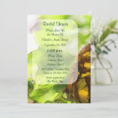 バタフライウォーターカラーアートブライダルシャワー招待状 招待状 (スタンド正面)