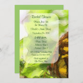 バタフライウォーターカラーアートブライダルシャワー招待状 招待状 (正面/裏面)