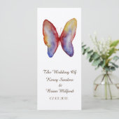 バタフライウォーターカラーアート結婚式招待状 招待状 (スタンド正面)