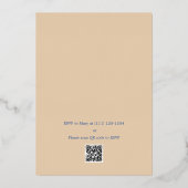 バタフライウォーターカラーゴールドフォイル招待状 箔シーズンカード (裏面)