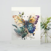 バタフライウォーターカラースクラップブック作り紙 (スタンド正面)