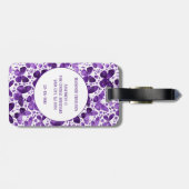 バタフライウォーターカラーパープルモノグラム ラゲッジタグ (裏面横)