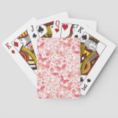 バタフライウォーターカラーピンクトランプ トランプ (裏面)