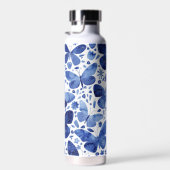 バタフライウォーターカラーブルー ウォーターボトル (右面)