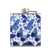 バタフライウォーターカラーブルー フラスク (裏面)