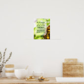 バタフライウォーターパーソナライズされたカラー結婚アート ポスター (キッチン)