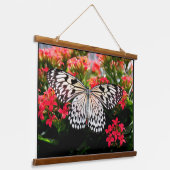 バタフライウッドトップウォールタペストリー 吊り下げ型タペストリー (傾斜あり)