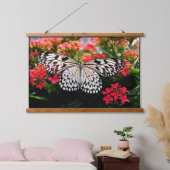 バタフライウッドトップウォールタペストリー 吊り下げ型タペストリー (寝室)