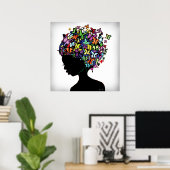 バタフライウーマン ポスター (ホームオフィス)