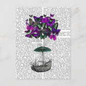 バタフライエアシップ2紫と緑 ポストカード (正面)