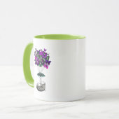 バタフライエアシップ2紫と緑 マグカップ (正面左)